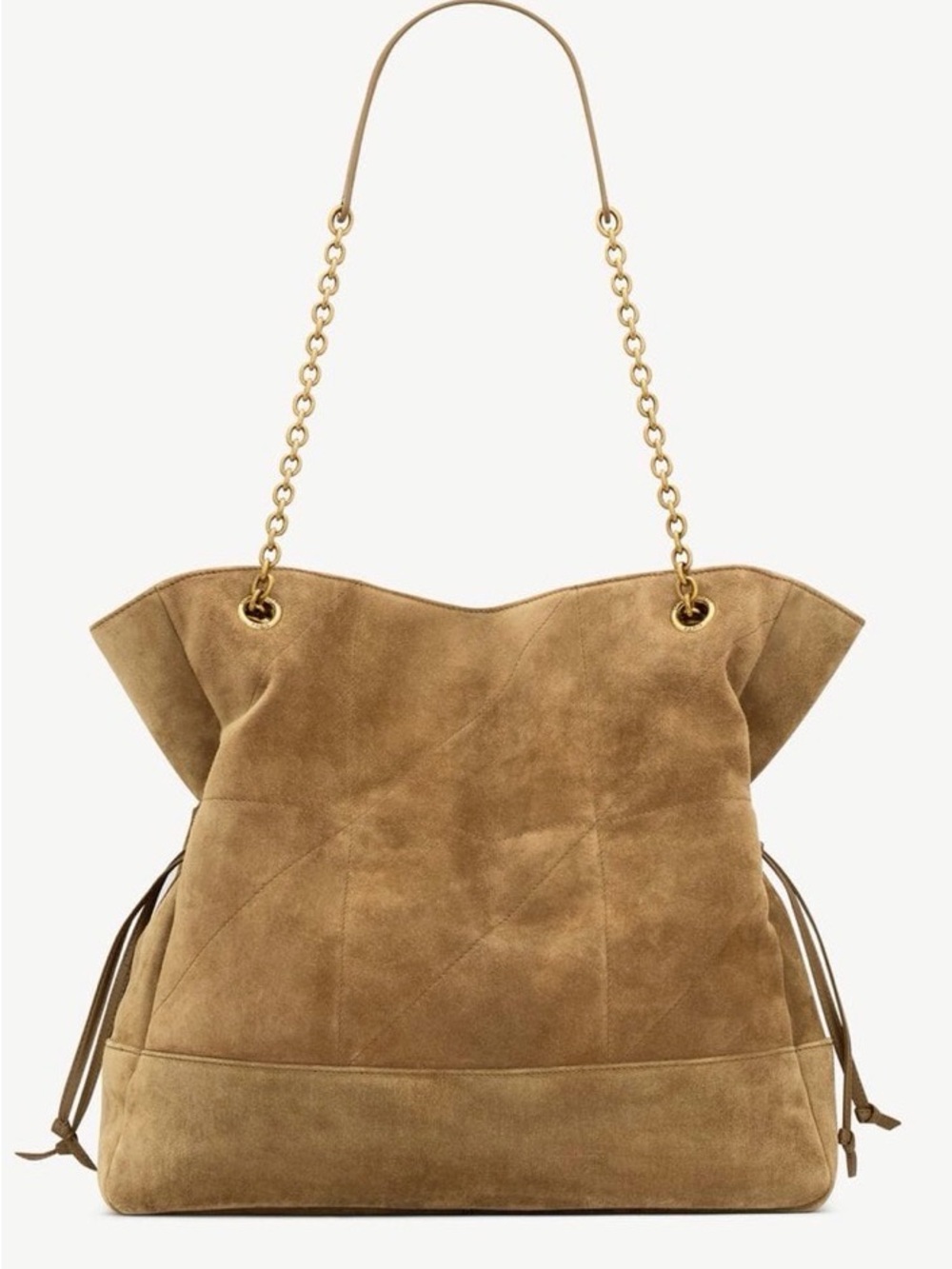 Saint Laurent Suede Tote in Cognac with Gold Hardware - Picture 2 of 4